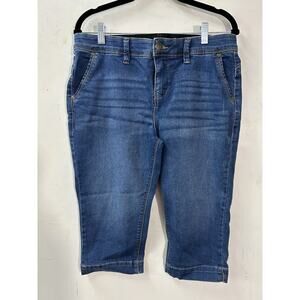 One 5 One Love My Fit Goddess Fit Blue Jeans Capri‎ Size 6/28